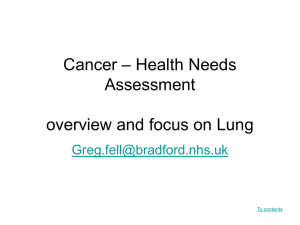 Lung Cancer Health Needs Assessment