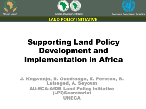 Presentation on Supporting Land Policy Development and