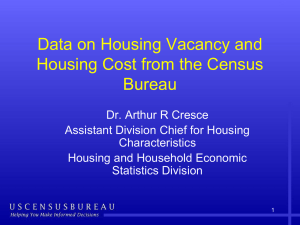 Arthur Cresce, Assistant Division Chief for Housing Characteristics