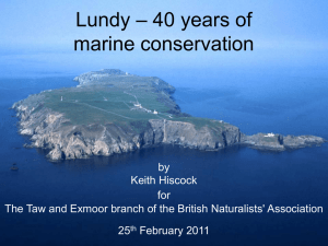 PowerPoint: Lundy - 40 years of marine conservation