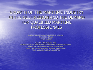 growth of the maritime industry in the gulf region and the demand