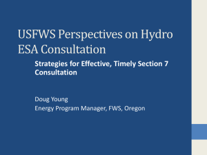 USFWS Perspectives on ESA Consultation