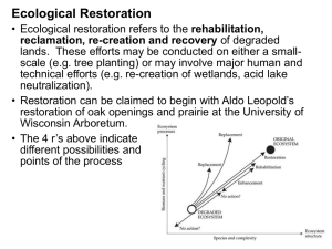Ecological Restoration - University of Windsor