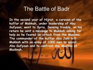 The Battle of Badr - Al Fajr | Institute of Islamic Sciences