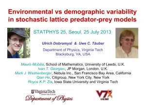 Stochastic predator-prey models - Physics