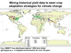 Mining historical yield data to steer crop adaptation