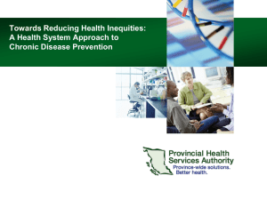 Towards Reducing Health Inequities