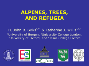 Alpines, trees, and refugia