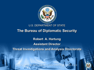 Overview Of the Bureau of Diplomatic Security