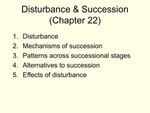Disturbance & Succession - Undergraduate Courses, NRES, U of I
