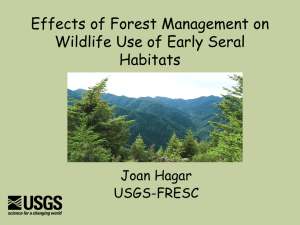 Effects of Forest Management on Wildlife in Early