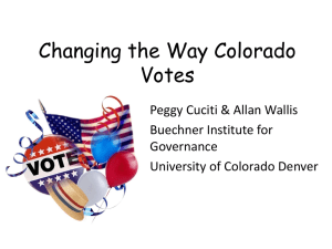 Support for All-Mail Ballot - University of Colorado Denver