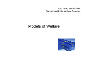 BSc (Hon) Social Work Comparing Social Welfare Systems