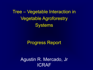 Vegetable Agroforestry (VAF) System: Understanding vegetable