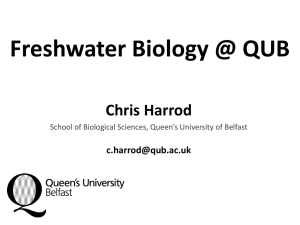 Current freshwater research in the School of Biological Sciences