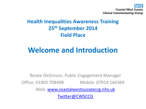 RD_Health Inequalities Training September 25th