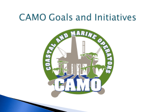 CAMO Goals and Initiatives - Coastal and Marine Operators