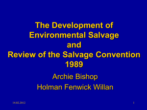 The Development of Environmental Salvage and Review of the