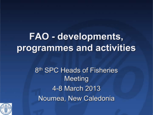 FAO - Secretariat of the Pacific Community