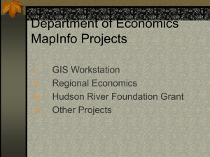 Dept of Economics MapInfo Projects