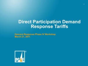 Overview of Draft Rule 24 Direct Participation Demand Response