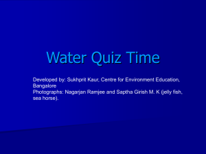 Water Quiz Time - Schools Water Portal