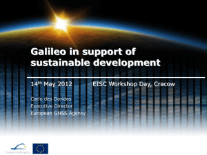 Galileo in support of sustainable development
