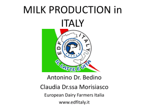 MILK PRODUCTION in ITALY