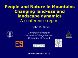 Changing land-use and landscape dynamics