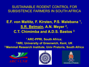 sustainable rodent control for subsistence farmers in south africa