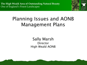 Sally Marsh – Planning Issues and AONB Management Plans