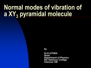 Normal modes of vibration of a XY3 pyramidal molecule