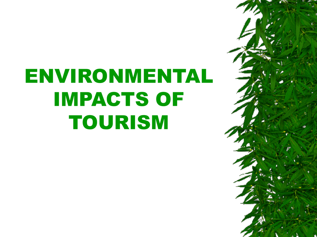 positive effects of mass tourism on the environment