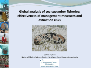 Global analysis of sea cucumber fisheries