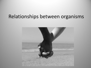 Relationships between organisms powerpoint