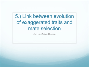 Q5 Evolution of exagerrated traits