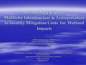 Methodology Used by Manitoba Infrastructure and Transportation to