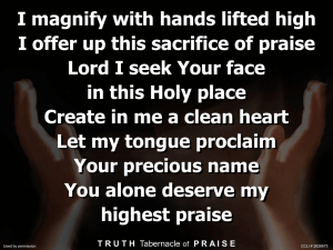 I magnify - Truth Tabernacle of Praise