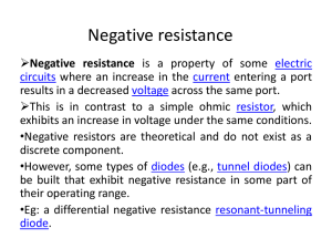 Negative resistance