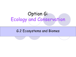 G.2 Ecosystems and biomes