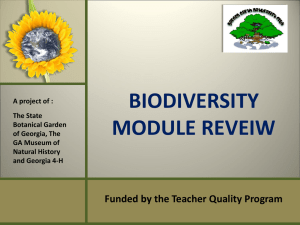Biodiversity Module Introduction - Garden Earth Naturalist Homepage