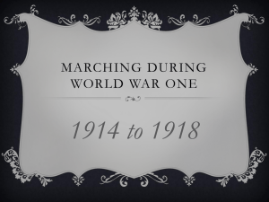 Marching DURING WORLD WAR ONE