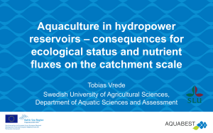 Aquaculture in hydropower reservoirs – consequences