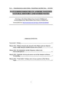 natuurhistorische en andere notities natural history and other notes