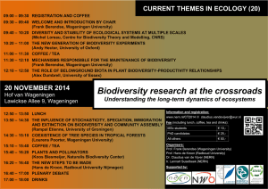 Biodiversity research at the crossroads