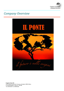 Company Overview - Progetto il Ponte
