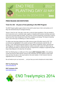 10 years of tree planting in the ENO Program