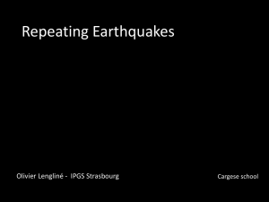 Repeating earthquakes : identification, quantification and