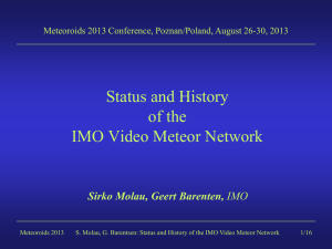The AKM Video Meteor Network - IMO Video Meteor Network