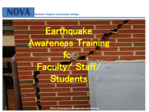 Procedures During & After an Earthquake NOVA